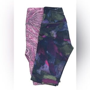 Lululemon Athletica 2pc Swift Speed High-Rise Leggings 28DimensionalPink/multi4